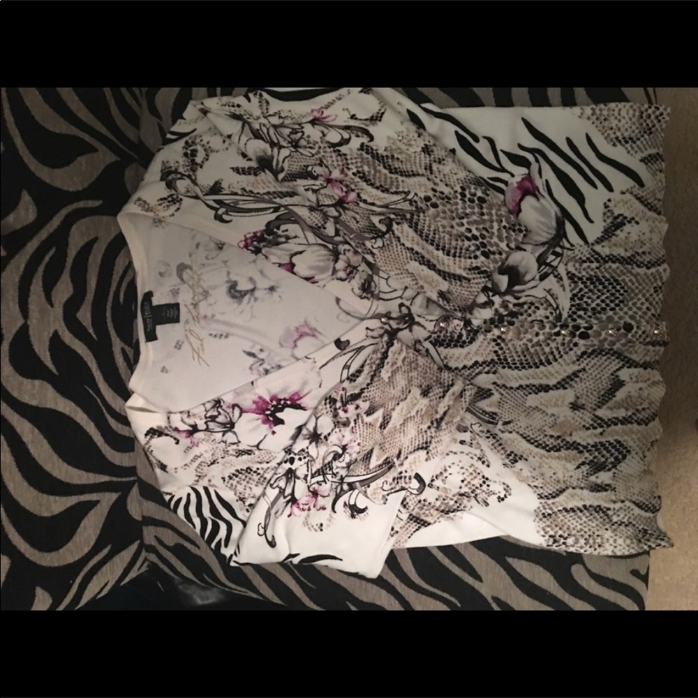 WHBM Sweater Cardigan Top 3/4 Sleeve